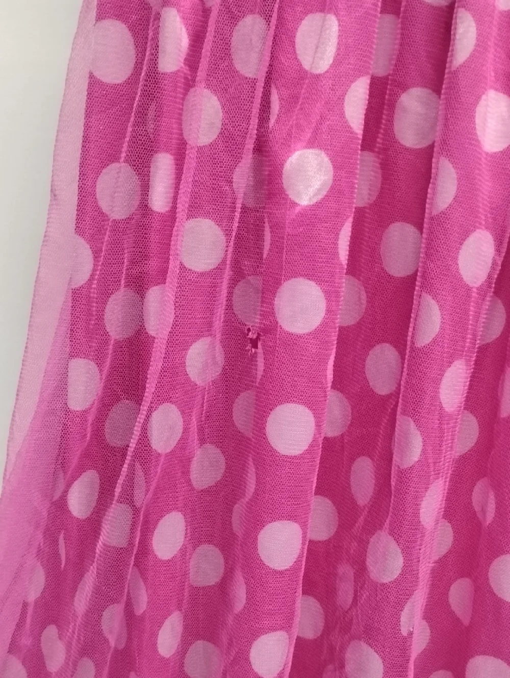 Disney Hot Pink Minnie Mouse Nightgown Polka Dot Dressup Costums Black Belt 5 - Picture 3 of 7